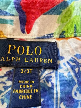 Camisa Polo Ralph Lauren Niño Estampada talla 3