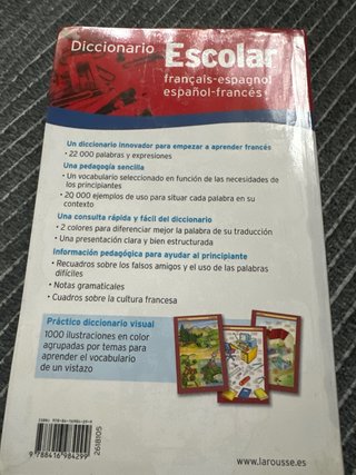 Larousse diccionario escolar français-espagnol,...