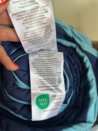 Funda nórdica reversible azul/turquesa Cama 90