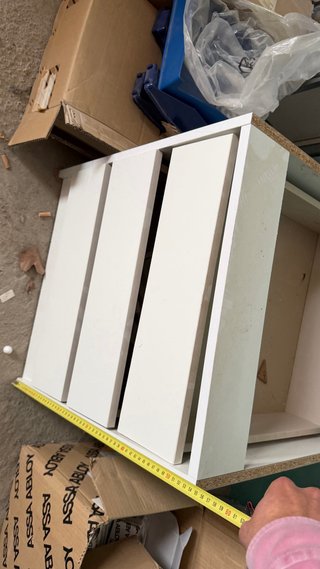 Cajonera blanca sin tapa