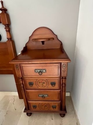 Conjunto Cabecero 150 + 2 Mesillas Madera maciza