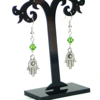 Pendientes Artesanales Mano de Fátima Hamsa