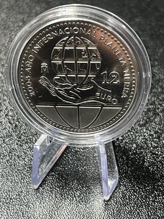 Moneda Plata España 2008 Planeta Tierra