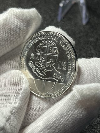 Moneda Plata España 2008 Planeta Tierra