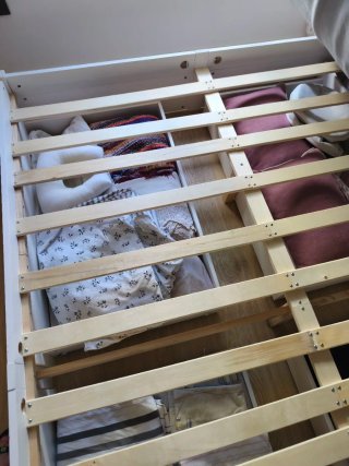 Cama Matrimonio Madera Blanca