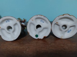 3 statuette Capodimonte-Napoli 12 cm