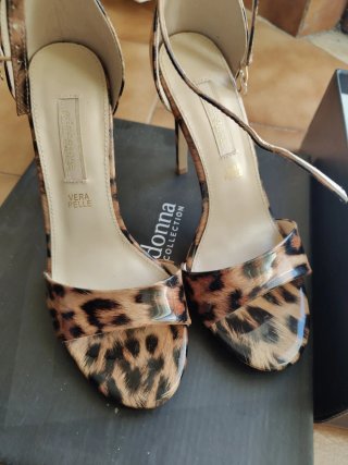 Sandali animalier tacco alto