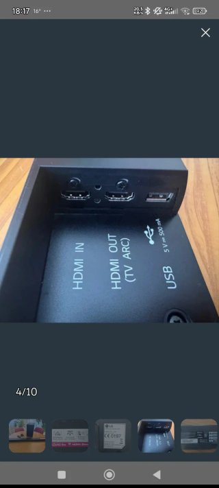 Barra Sonido LG SJ4 con Subwoofer y Mando