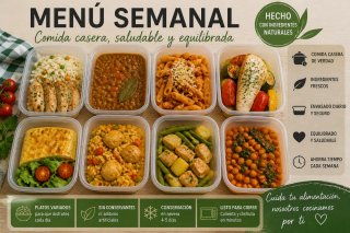 Ahorra tiempo con el menú semanal de comida casera