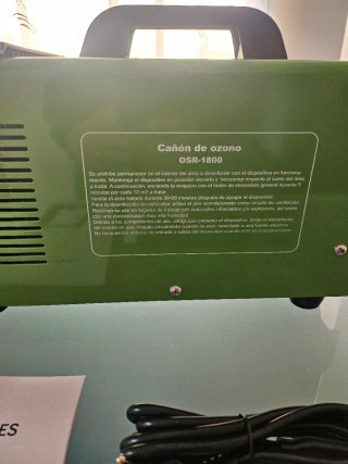 Generador Ozono elimina olores y desinfecta