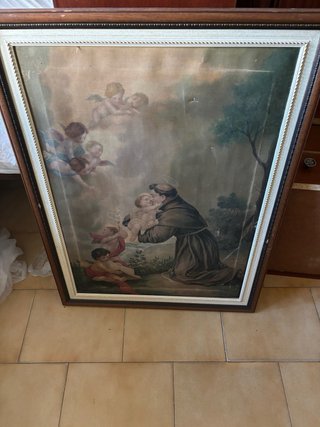 Cuadro San Antonio con Niños y Ángeles