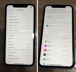 iPhone XR 64GB Blanco IMPOLUTO