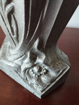 Vaso Alumínio Fundido Francês Art Deco