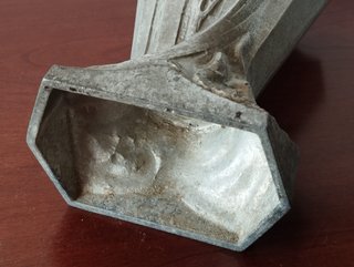 Vaso Alumínio Fundido Francês Art Deco