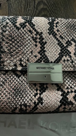 Bolso Michael Kors Piel Serpiente Rosa