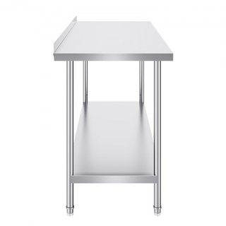 Mesa de Trabajo de Acero Inoxidable de 24 x 60 x 36 Pulgadas, Mesa de Preparación de Alimentos Comercial, Mesa de Trabajo Pesada, Mesa de Trabajo de Metal con Altura Ajustable para Restaurante, Ho...