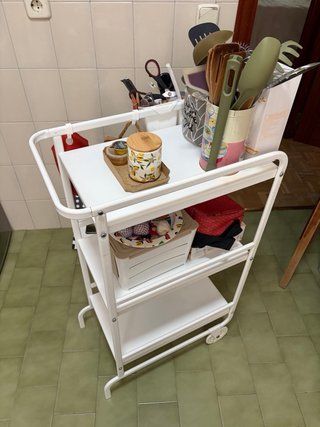 Carrito Auxiliar Cocina con ruedas