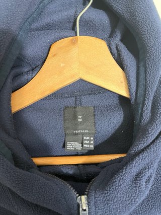 Polar Azul con Cremallera y Capucha