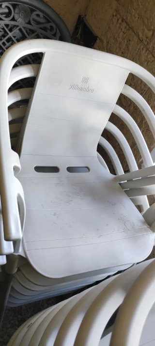 Sillas de terraza apilables de plástico