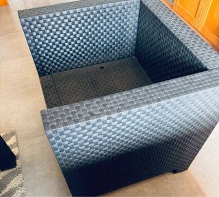 Juego para jardín/salón en Rattan con mesa