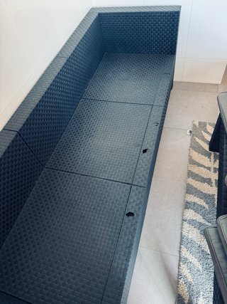 Juego para jardín/salón en Rattan con mesa