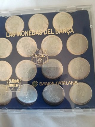 Monedas FC Barcelona de plata