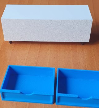 Mueble Casa Muñecas con Cajones