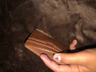 Cartera de cuero marrón Springfield