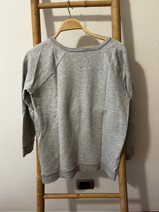 Sudadera Zara Gris con Mensaje