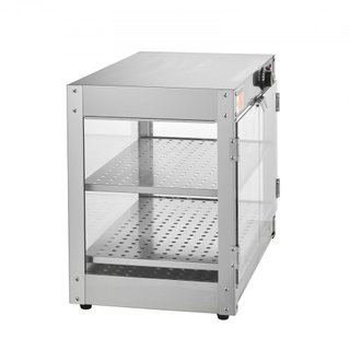 Exhibidor de Comida Caliente Comercial de 2 Niveles, Calentador de Exhibición de Comida de 800W con Luz para Mejorar la Exhibición de Comida, Control de Temperatura de 30℃~85℃, Gran Capacidad de 5...