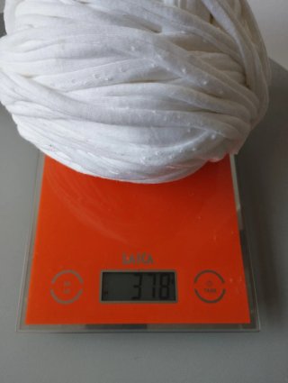 Trapillo blanco y turquesa