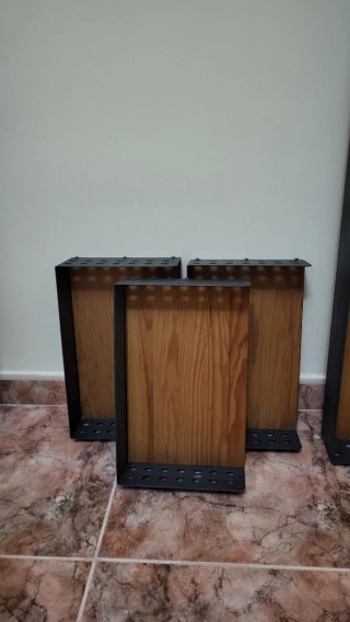 Estanterias madera maciza y acero
