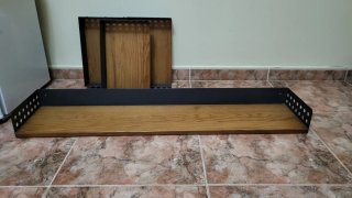 Estanterias madera maciza y acero