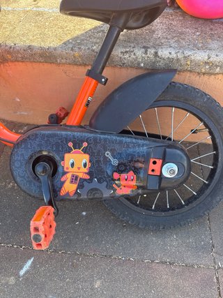 Bicicleta infantile Decathlon 14 arancione