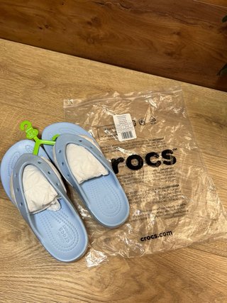Crocs Glitter Azul Plataforma Talla 35