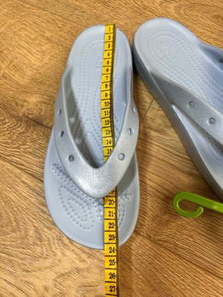 Crocs Glitter Azul Plataforma Talla 35