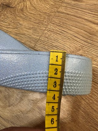 Crocs Glitter Azul Plataforma Talla 35