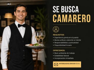 Se busca camarera incorporacion inmediata