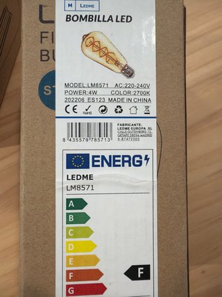 3 Bombillas LED Filamento ST64 Vintage