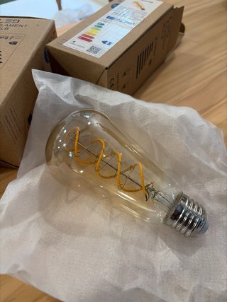 3 Bombillas LED Filamento ST64 Vintage