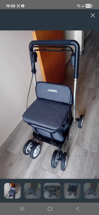 Carrito Carlett con asiento y ruedas