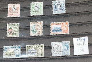(nu307/311)Definitive  India  Jamaica 1958/1972 sc