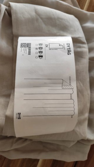 Cortinas Dytag IKEA Beige Lino 2x 145x300cm
