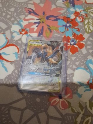Carta Pokémon Lucario y Melmetal GX RELEVOS