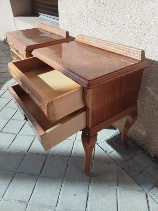 Mesilla antigua vintage madera maciza Luis XV