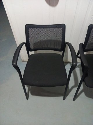 Juego de 2 Sillas de Oficina Negras El precio × un