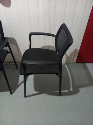 Juego de 2 Sillas de Oficina Negras El precio × un