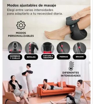 Masajeador Gadnic modelo Ombú.  8 cabezales