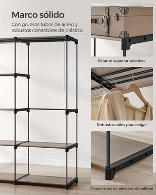 Armario perchero ropa Songmics 182x182cm.