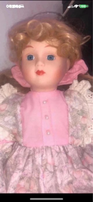 Boneca de Porcelana Vintage Linda Decoração